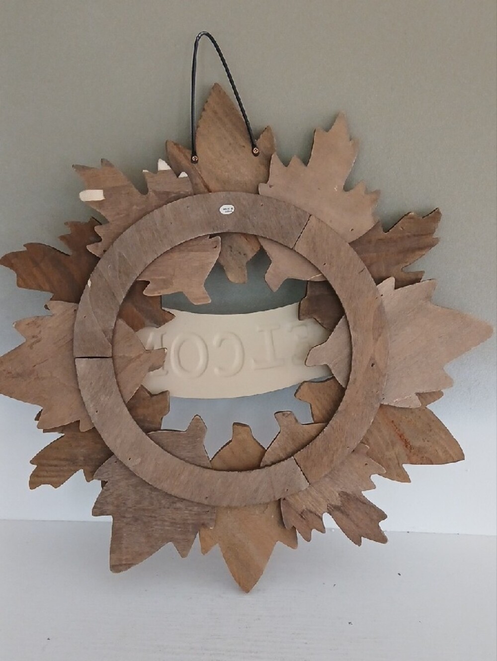 Autumn Leaf "Welcome" Wall Sign - Multicolor - Picture 3 of 3